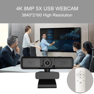 Cámara Web USB 4K 8MP con Control Remoto para Micrófono, Cubierta Deslizante para Privacidad de Lente, la Más Vendida del <span class=keywords><strong>2021</strong></span> - Product Image 2