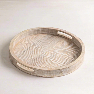 Plateau en bois abordable avec poignées, qualité export, fait main, plateau de service classique, service à thé, décoration de la maison, qualité supérieure - Product Image 1