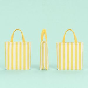 Bolsa de Lona Resistente con Bordado a Rayas, Personalizable, Colorida, Reciclable, para Uso Diario - Product Image 3