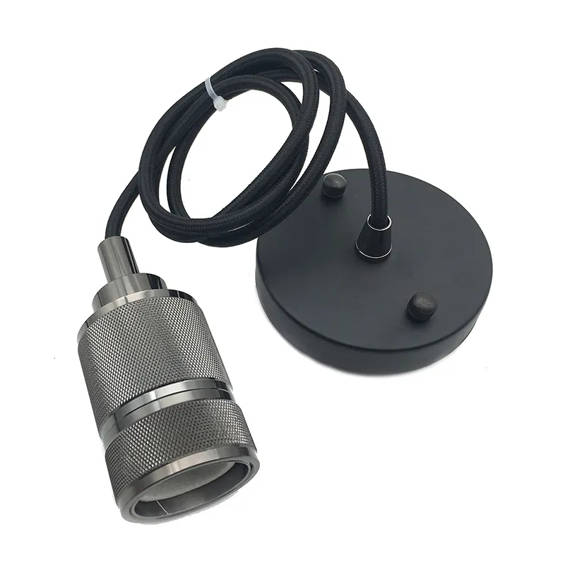 Juego de Cable de lámpara colgante, Kit de Cable artesanal con soporte de lámpara de techo Rosa E27