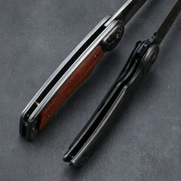 Couteau de poche pliant à lame gravée, en acier inoxydable 3CR13, manche en bois, couteau utilitaire EDC, pour le camping en plein air, usage quotidien, bricolage, OEM