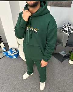 Conjunto Deportivo Unisex de Forro Polar Sólido, Chaqueta de Manga Larga con Cuentas, Transpirable y Cálida para Invierno, Pantalones de Fibra de Bambú, Conjunto para Correr Cómodo - Product Image 6