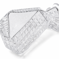 Carafe à whisky triangulaire en cristal avec bouchon en verre taillé en diamant, bouteille à liqueur personnalisable avec logo pour bourbon, scotch, cadeaux pour bar à domicile
