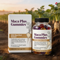 KANION Maca Plus Gummies Extrait de Maca Noire Gélatinisé Énergie Hydratation de la Peau Soutien Naturel Complément Alimentaire à Base de Plantes pour Adultes