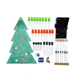 OKYN0102 STEM Learning Soldering Project Flash <b>LED</b> <b>Christmas</b> <b>Tree</b> Model for School Science Class - Product Image 1