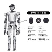 Module d'articulation rotative ZBDynamiX avec actionneur 40:1 48V CAN EtherCat et double encodeur 14 bits pour main robotique humanoïde CE