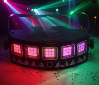 Lumière de scène disco LED 10W pleine couleur, 45 LED, activée par le son, lumière de fête DJ Club KTV, lampe d'ambiance, lumière stroboscopique LED