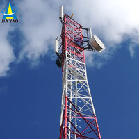 Tour de communication à trois pieds en acier galvanisé à chaud pour station de base, 20m, 25m, 30m, 35m, 45m, 50m, 55m, 60m