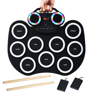 Mini ensemble de jouets en silicone Jazz Cymbales à faible volume <span class=keywords><strong>Caisse</strong></span> <span class=keywords><strong>claire</strong></span> Ensemble de batterie professionnel pour enfants - Product Image 4