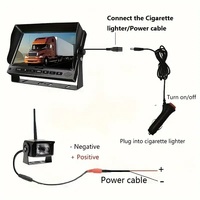 Caméra de recul sans fil pour voiture Caméra de recul sans fil 7 pouces Caméra de recul sans fil 720P Vision de nuit pour camions