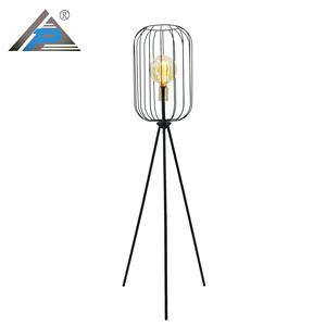 Lampe sur pied d'intérieur à LED Design Silhouette contemporaine Lampe sur pied à <span class=keywords><strong>cage</strong></span> en métal noir mat pour salons - Product Image 3