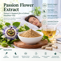 Complément alimentaire à base de plantes de haute qualité, extrait de fleur de la passion en poudre, 4% 5% de flavonoïdes, extrait de fleur de la passion