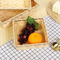 Plateau en rotin de bambou pour le rangement du pain, des fruits et des légumes - Paniers écologiques