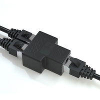 Conector de Red de 1 a 2 Vías, Hembra a 2 Hembras, Blindado, Doble de 8 Pines, Divisor Ethernet en Y de 1 a 2 Puertos, Adaptador Divisor Ethernet RJ45