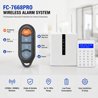 Kunci Remote Kontrol Alarm Nirkabel untuk Sistem Keamanan FC 7668PRO Tombol Panik Aktifkan/Matikan Aksesori Keamanan Rumah Pintar