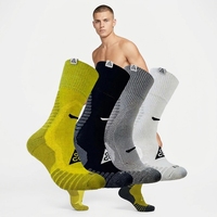 Chaussettes de football en coton pour jeunes, tricotées, antidérapantes, séchage rapide, avec revers personnalisé, grip en tissu éponge, directement du fabricant