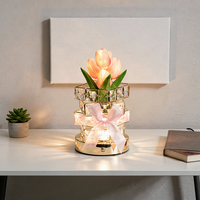 Lampe de table LED portable et moderne en forme de tulipe, rechargeable, tactile, flexible, sans fil, avec variateur d'intensité