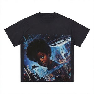 Camiseta Oversize para Hombre, 260G, 100% Algodón, Estampado Gráfico DTG, Hombros Caídos, Manga Corta, Estilo Urbano, Transpirable, Tendencia - Product Image 2