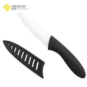 Customized Kitchen Cleaver Utility Knife Food Grade Ceramic Paring Knife with Protective Cover