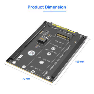 محول <span class=keywords><strong>M</strong></span>.2 NVMe SSD إلى U.2 SFF-8639 مع حامل معدني PCB مقاس 2.5 بوصة لـ SSD <span class=keywords><strong>M</strong></span>.2 Key <span class=keywords><strong>M</strong></span> بحجم 2230-2280 متوفر للخوادم وأجهزة سطح المكتب - Product Image 5