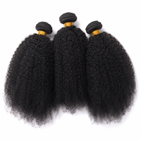 Cheveux non traités 100% vierges bruts bouclés birmans doux, extensions de cheveux humains brésiliens crépus bouclés, mèches de cheveux humains 4c