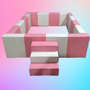 Fosse à balles en mousse souple pour tout-petits <span class=keywords><strong>et</strong></span> enfants d'âge préscolaire, couleurs blanc, noir, gris, <span class=keywords><strong>rose</strong></span> nude, neutre, bleu pastel, coloré, tailles 4, 6, 8, 9 <span class=keywords><strong>et</strong></span> 10 pieds - Product Image 3