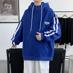 Logotipo personalizado Otoño nuevo suéter de mujer fuera del hombro suéter con capucha hombres y mujeres parejas blusa multicolor suéter Suelto - Product Image 4