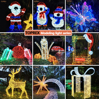 Décoration de Noël Géante Commerciale Lumineuse 3D à LED pour Centre Commercial, Éclairage de Motif LED Étanche IP65 pour Vitrine de Plaza