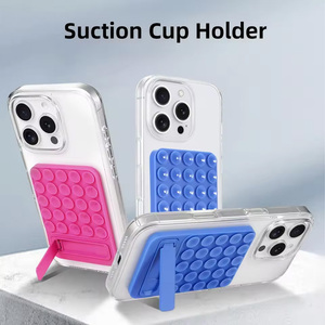 Support de téléphone à ventouse en silicone double face, fixation mains libres à forte adhérence pour selfies et vidéos, compatible iPhone et Android - Product Image 1
