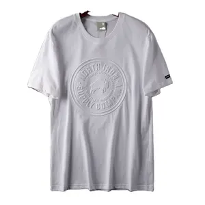 T-shirt pour hommes, mode 2022, ample, gaufrage 3D Ropa De Hombre, en coton Polyester, réveil, goutte épaule, surdimensionné