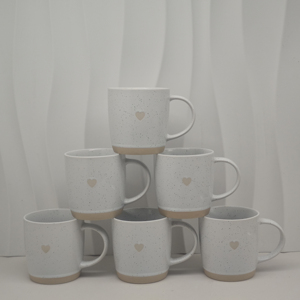 Tasses à café en céramique brillantes RTS 11,5 oz à pois, avec deux cœurs, pour la Fête des Mères et la <span class=keywords><strong>Saint</strong></span>-<span class=keywords><strong>Valentin</strong></span> - Product Image 6