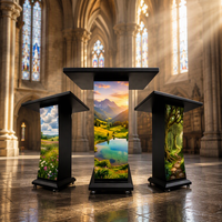 Écran LED P2.5 pour pupitre, église, école, affichage couleur intégrale, 600 CD, sur pied, RDM CMS, intérieur/extérieur, pour discours et bienvenue