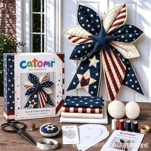 Grand kit <span class=keywords><strong>de</strong></span> couture avec nœuds en patchwork, fournitures artisanales complètes pour débutants, tout-en-un pour travaux d'aiguille et <span class=keywords><strong>de</strong></span> couture - Product Image 3