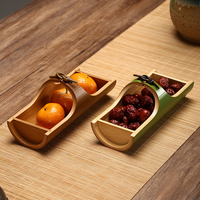 Bamboe Fancy Droge Vruchten En Noten Snack Serveren Halve Trays Gerecht Voor Foodparty Bruiloft Snacks