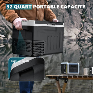 Euhomy 30L yeni ürünler 12V 24V kamp buzdolabı dondurucu taşınabilir soğutucu kutu araba buzdolabı - Product Image 3