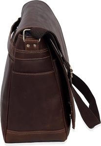 17.5 Inch Premium Genuine Leather Laptop Messenger <b>Bag</b> Handmade Vintage Briefcase Satchel for <b>Men</b> Women <b>Crossbody</b> Shoulder - Product Image 2