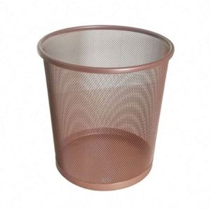 Cesto de basura de oficina de malla metálica de 6 galones, cesto de basura abierto de alambre metálico para escritorio, contenedor de reciclaje. - Product Image 3