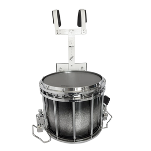 Tambor Metálico de Marcha de Alta Tensión con Herrajes Cromados, Parche <span class=keywords><strong>EVANS</strong></span> y Soporte Blanco Ajustable para Práctica de Bandas y Filas de Tambores - Product Image 6