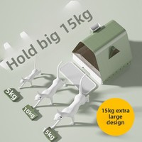 Bac à litière pour chat entièrement fermé en PP, grande taille, anti-odeur, avec tiroir de récupération des déchets, design anti-éclaboussures, modèle SJX