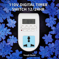 110V Digitaler Timer-Schalter Mini 12/24 Stunden wöchentlich Programmier bare Zeit buchse Elektronische Zeit steuerung für Küchengeräte US
