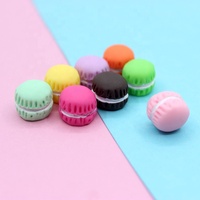 Macarons colorés gâteau résine flatback cabochon pour la fabrication de bijoux à bricoler soi-même coque de téléphone épingle à cheveux accessoires maison de poupée miniature nourriture