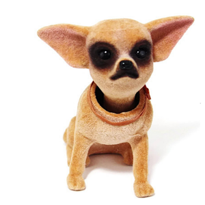 Figurita de resina personalizada para decoración Interior de coche, artesanía de animales para el hogar, <span class=keywords><strong>Mini</strong></span> <span class=keywords><strong>Chihuahua</strong></span>, cabeza Bobble, OEM - Product Image 2