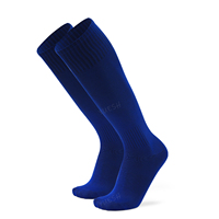 Respirant Classique Plein Polyester Durable Couleur Unie Sur Le Mollet Tube Coussin Bas Chaussettes De Football