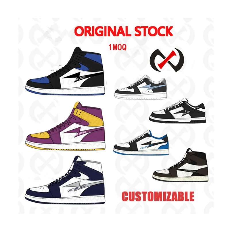 Custom high quality trend basketball style shoes Men's og 4 casual shoes sneakers retro 4 Women's