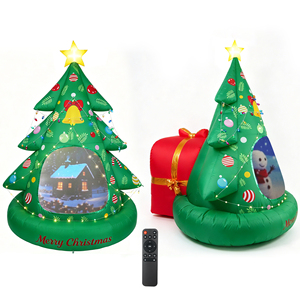 Sapin de Noël gonflable populaire avec projecteur intégré, décoration lumineuse extérieure pour jardin, sapin de Noël gonflable coloré avec LED - Product Image 2
