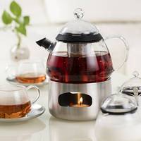 Cafetière à piston portable en verre de 350 ml avec couvercle en bambou, double paroi en acier inoxydable