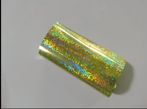 แผ่นฟอยล์ลายจุดสีทอง Bonedry DIY ขนาด 8*120 ซม. แบบกึ่งแข็ง ผลิตจาก PVC ผสมวัสดุ PET สำหรับงานโฮโลแกรมเมทัลลิก - Product Image 5