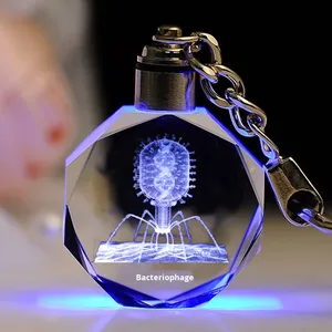 Biểu Tượng Tùy Chỉnh Pha Lê Khắc Ánh Sáng <span class=keywords><strong>Keychain</strong></span> Món Quà Sáng Tạo Cho Tốt Nghiệp Kỷ Niệm Y Tế Mô Hình Chuỗi - Product Image 5