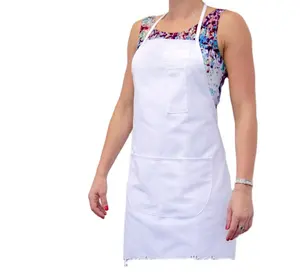 White <b>Apron</b> in Simple Design Wholesale in India - Product Image 1