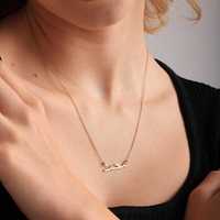 Collier avec nom arabe plaqué or 18 carats en acier inoxydable 316l, bijoux islamiques personnalisés, pendentif, chaîne, cadeau pour femmes, Eid Ramadan